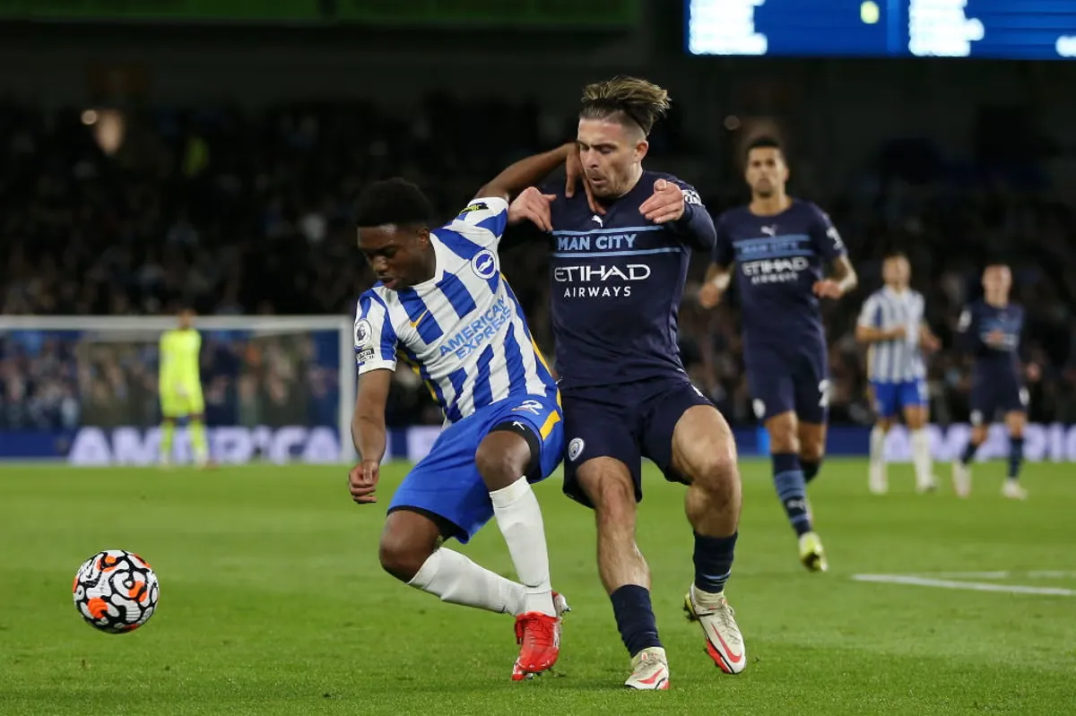 Màn đọ sức giữa Brighton Albion và Manchester City nhìn chung không có sự cân sức